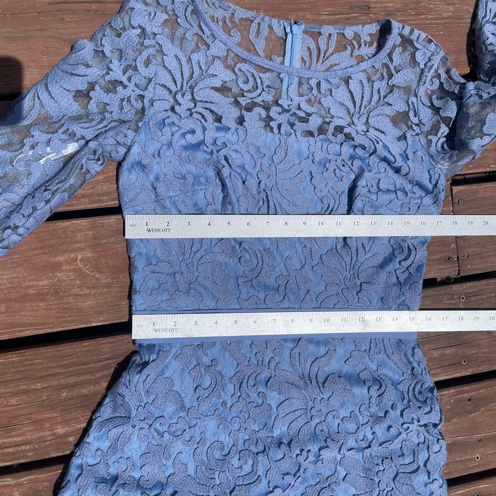 Tadashi Shoji NWT, Kennedy in a gorgeous dusty blue (black is a stock photo) - Picture 6 of 8